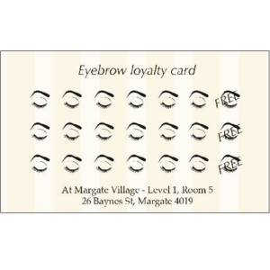 Eyebrow loyalty card